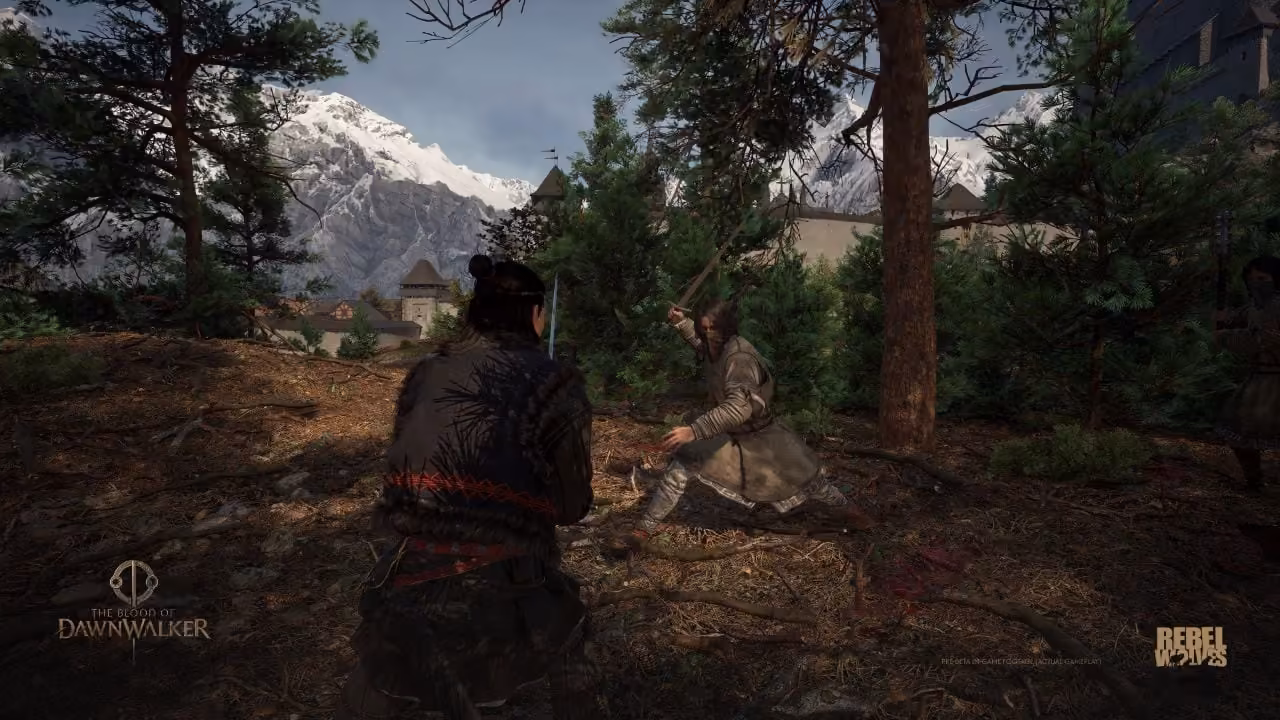 Coen uses directional sword combat against an enemy