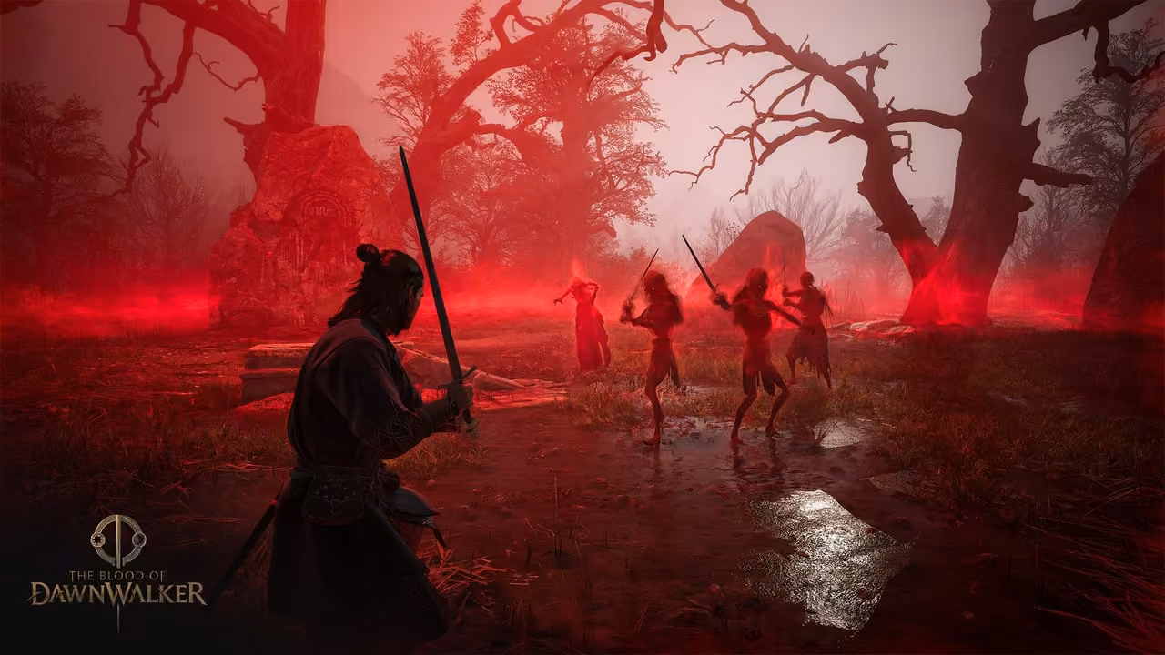 Human Coen fights with a sword during the day