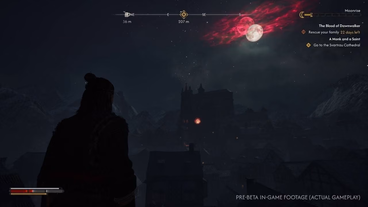 Vampire Coen looks over Svartrau at night